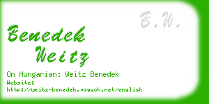 benedek weitz business card
